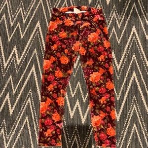 Girla Zara velvet floral leggings